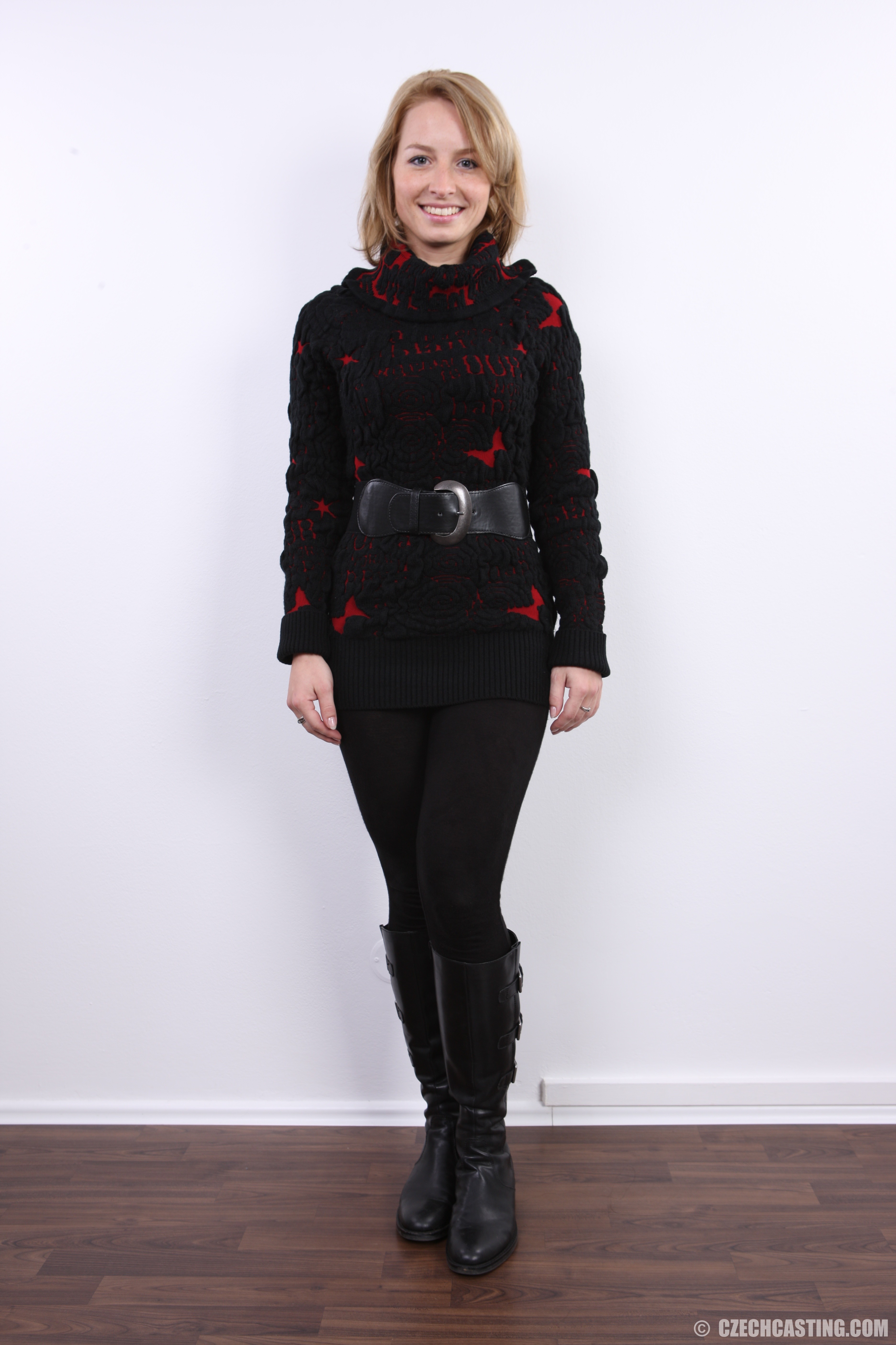 Amateur Hairy Blonde Jana with Saggy Tits Wearing Matching Undies